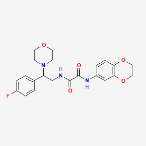 N1-(2,3-dihydrobenzo[b][1,4]dioxin-6-yl)-N2-(2-(4-fluorophenyl)-2-morpholinoethyl)oxalamide