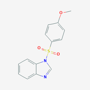 molecular formula C14H12N2O3S B274181 1-[(4-methoxyphenyl)sulfonyl]-1H-benzimidazole 