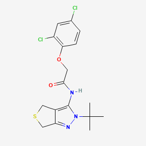 molecular formula C17H19Cl2N3O2S B2741810 N-(2-tert-butyl-4,6-dihydrothieno[3,4-c]pyrazol-3-yl)-2-(2,4-dichlorophenoxy)acetamide CAS No. 392256-23-4