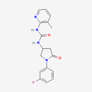 1-(1-(3-Fluorophenyl)-5-oxopyrrolidin-3-yl)-3-(3-methylpyridin-2-yl)urea