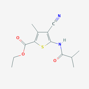 Ethyl 4-cyano-3-methyl-5-(2-methylpropanoylamino)thiophene-2-carboxylate