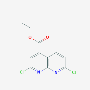 molecular formula C11H8Cl2N2O2 B2741818 Ethyl 2,7-dichloro-1,8-naphthyridine-4-carboxylate CAS No. 2089277-15-4