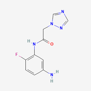 molecular formula C10H10FN5O B2741822 N-(5-amino-2-fluorophenyl)-2-(1H-1,2,4-triazol-1-yl)acetamide CAS No. 953897-50-2