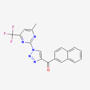 {1-[4-methyl-6-(trifluoromethyl)-2-pyrimidinyl]-1H-1,2,3-triazol-4-yl}(2-naphthyl)methanone