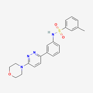 3-methyl-N-[3-(6-morpholin-4-ylpyridazin-3-yl)phenyl]benzenesulfonamide