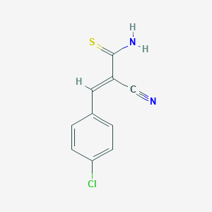 molecular formula C10H7ClN2S B274185 (E)-3-(4-chlorophenyl)-2-cyanoprop-2-enethioamide 