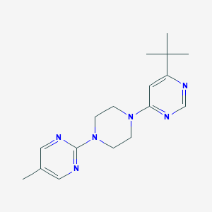 molecular formula C17H24N6 B2741850 2-[4-(6-Tert-butylpyrimidin-4-yl)piperazin-1-yl]-5-methylpyrimidine CAS No. 2380167-57-5