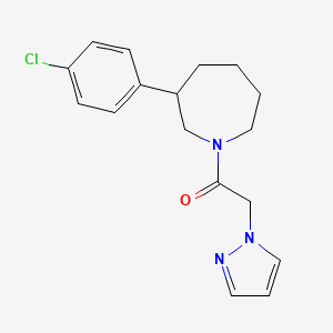 1-(3-(4-chlorophenyl)azepan-1-yl)-2-(1H-pyrazol-1-yl)ethanone