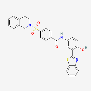 N-(3-(benzo[d]thiazol-2-yl)-4-hydroxyphenyl)-4-((3,4-dihydroisoquinolin-2(1H)-yl)sulfonyl)benzamide