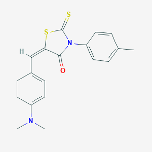 molecular formula C19H18N2OS2 B274186 5-[4-(Dimethylamino)benzylidene]-3-(4-methylphenyl)-2-thioxo-1,3-thiazolidin-4-one 