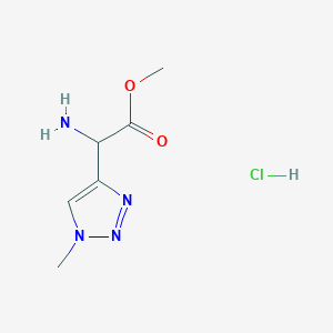 Methyl 2-amino-2-(1-methyltriazol-4-yl)acetate;hydrochloride