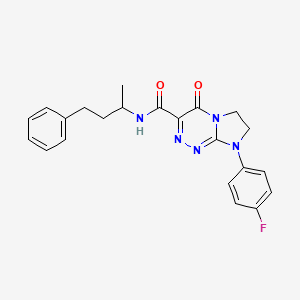 8-(4-fluorophenyl)-4-oxo-N-(4-phenylbutan-2-yl)-4,6,7,8-tetrahydroimidazo[2,1-c][1,2,4]triazine-3-carboxamide