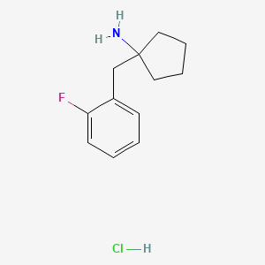 1-[(2-Fluorophenyl)methyl]cyclopentan-1-amine;hydrochloride