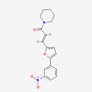 1-{(2E)-3-[5-(3-nitrophenyl)-2-furyl]-2-propenoyl}piperidine