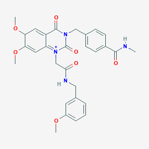 4-{[6,7-dimethoxy-1-({[(3-methoxyphenyl)methyl]carbamoyl}methyl)-2,4-dioxo-1,2,3,4-tetrahydroquinazolin-3-yl]methyl}-N-methylbenzamide