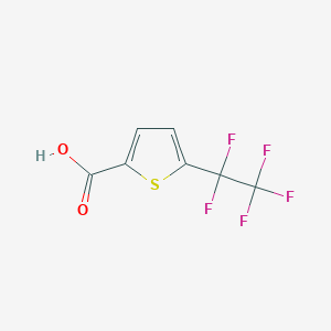 molecular formula C7H3F5O2S B2741871 OC(=O)c1ccc(s1)C(F)(F)C(F)(F)F CAS No. 1141015-35-1