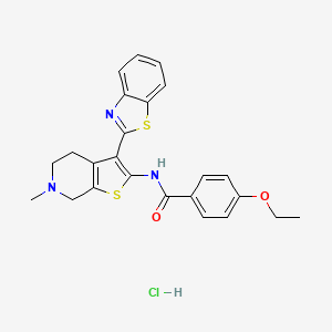 N-(3-(benzo[d]thiazol-2-yl)-6-methyl-4,5,6,7-tetrahydrothieno[2,3-c]pyridin-2-yl)-4-ethoxybenzamide hydrochloride