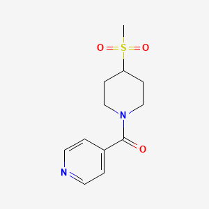 molecular formula C12H16N2O3S B2741891 (4-(Methylsulfonyl)piperidin-1-yl)(pyridin-4-yl)methanone CAS No. 1448123-53-2