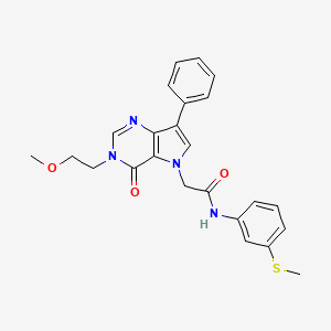 molecular formula C24H24N4O3S B2741893 N-环庚基-6-(丙酰氨基)色酮-3-羧酰胺 CAS No. 1251585-86-0