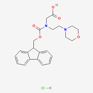molecular formula C23H27ClN2O5 B2741896 2-({[(9H-芴-9-基)甲氧基]羰基}[2-(吗啉-4-基)乙基]氨基)乙酸盐酸盐 CAS No. 2193067-82-0