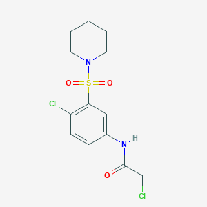 2-chloro-N-[4-chloro-3-(piperidine-1-sulfonyl)phenyl]acetamide