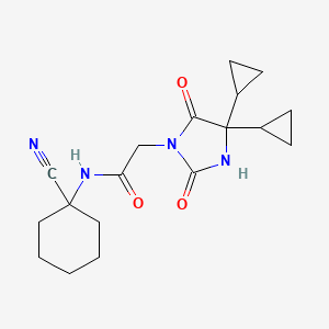 N-(1-cyanocyclohexyl)-2-(4,4-dicyclopropyl-2,5-dioxoimidazolidin-1-yl)acetamide