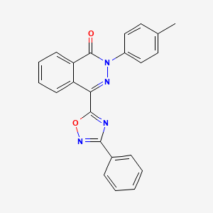 molecular formula C23H16N4O2 B2741905 4-(3-phenyl-1,2,4-oxadiazol-5-yl)-2-(p-tolyl)phthalazin-1(2H)-one CAS No. 1291859-76-1