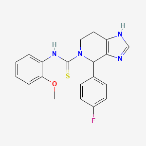 molecular formula C20H19FN4OS B2741908 4-(4-fluorophenyl)-N-(2-methoxyphenyl)-6,7-dihydro-3H-imidazo[4,5-c]pyridine-5(4H)-carbothioamide CAS No. 847406-96-6