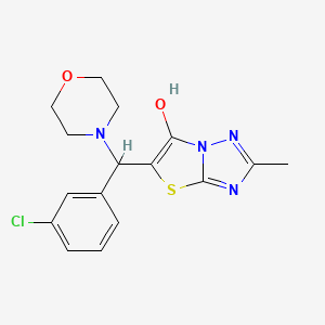 molecular formula C16H17ClN4O2S B2741911 5-((3-氯苯基)(吗啉基)甲基)-2-甲基噻唑并[3,2-b][1,2,4]噁二唑-6-醇 CAS No. 851969-38-5