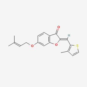 (Z)-6-((3-methylbut-2-en-1-yl)oxy)-2-((3-methylthiophen-2-yl)methylene)benzofuran-3(2H)-one