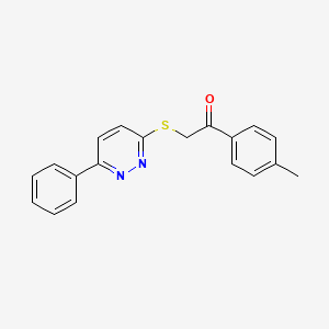 molecular formula C19H16N2OS B2741934 2-((6-Phenylpyridazin-3-yl)thio)-1-(p-tolyl)ethanone CAS No. 872688-44-3