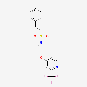 4-[1-(2-Phenylethylsulfonyl)azetidin-3-yl]oxy-2-(trifluoromethyl)pyridine