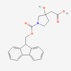 2-[1-(9H-Fluoren-9-ylmethoxycarbonyl)-3-hydroxypyrrolidin-3-yl]acetic acid