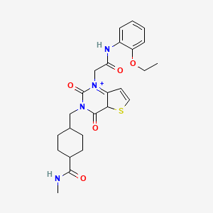 4-[(1-{[(2-ethoxyphenyl)carbamoyl]methyl}-2,4-dioxo-1H,2H,3H,4H-thieno[3,2-d]pyrimidin-3-yl)methyl]-N-methylcyclohexane-1-carboxamide