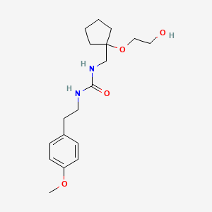 molecular formula C18H28N2O4 B2741952 1-((1-(2-羟基乙氧基)环戊基)甲基)-3-(4-甲氧基苯乙基)脲 CAS No. 2309341-53-3