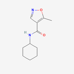 molecular formula C11H16N2O2 B2741955 N-cyclohexyl-5-methyl-4-isoxazolecarboxamide CAS No. 551920-81-1