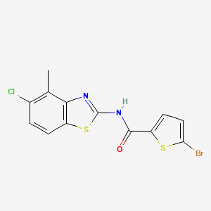 molecular formula C13H8BrClN2OS2 B2741959 5-溴-N-(5-氯-4-甲基苯并[d]噻唑-2-基)噻吩-2-羧酰胺 CAS No. 896675-78-8