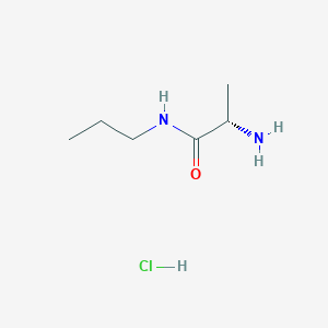 molecular formula C6H15ClN2O B2741960 (2S)-2-氨基-N-丙基丙酰胺；盐酸盐 CAS No. 1644681-33-3