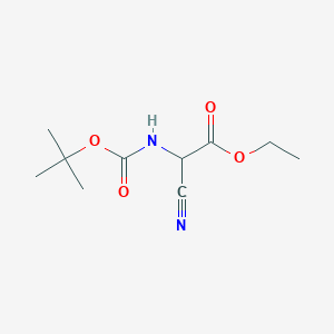 molecular formula C10H16N2O4 B2741964 Ethyl 2-(tert-butoxycarbonylamino)-2-cyanoacetate CAS No. 865370-16-7