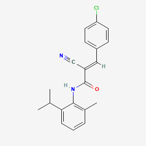 (E)-3-(4-chlorophenyl)-2-cyano-N-(2-isopropyl-6-methylphenyl)acrylamide