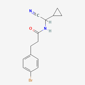 molecular formula C14H15BrN2O B2741970 3-(4-Bromophenyl)-N-[cyano(cyclopropyl)methyl]propanamide CAS No. 1607269-92-0