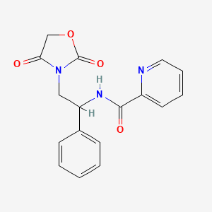 molecular formula C17H15N3O4 B2741978 N-(2-(2,4-dioxooxazolidin-3-yl)-1-phenylethyl)picolinamide CAS No. 2034403-55-7