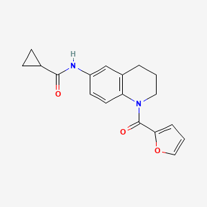 N-[1-(furan-2-carbonyl)-3,4-dihydro-2H-quinolin-6-yl]cyclopropanecarboxamide