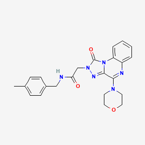 molecular formula C23H24N6O3 B2741988 N-(4-methylbenzyl)-2-(4-morpholino-1-oxo-[1,2,4]triazolo[4,3-a]quinoxalin-2(1H)-yl)acetamide CAS No. 1216735-81-7
