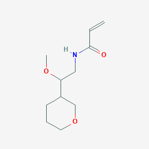 molecular formula C11H19NO3 B2741989 N-[2-Methoxy-2-(oxan-3-yl)ethyl]prop-2-enamide CAS No. 2361640-44-8