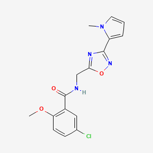 5-chloro-2-methoxy-N-((3-(1-methyl-1H-pyrrol-2-yl)-1,2,4-oxadiazol-5-yl)methyl)benzamide