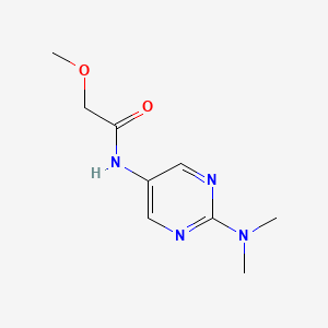 molecular formula C9H14N4O2 B2741996 N-[2-(二甲基氨基)嘧啶-5-基]-2-甲氧基乙酰胺 CAS No. 1421462-68-1