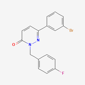 molecular formula C17H12BrFN2O B2742000 6-(3-Bromophenyl)-2-[(4-fluorophenyl)methyl]pyridazin-3-one CAS No. 941929-91-5