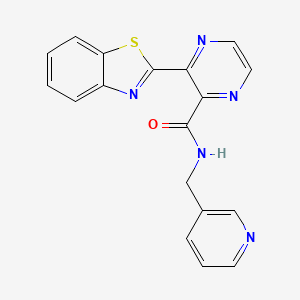 3-(1,3-benzothiazol-2-yl)-N-(pyridin-3-ylmethyl)pyrazine-2-carboxamide