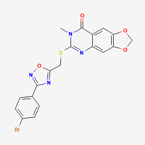 molecular formula C19H13BrN4O4S B2742007 2-(6,8-dimethyl-10-oxo-3,4,5,10-tetrahydrobenzo[b]-1,6-naphthyridin-2(1H)-yl)-N-[4-(methylthio)benzyl]acetamide CAS No. 1112026-43-3